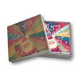 4-pc Square Coaster Set in Custom Printed Craft Paper Gift Box